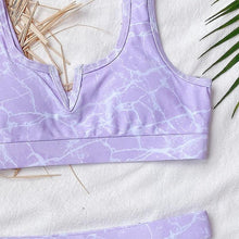 Load image into Gallery viewer, Modern Blue High Waist Bikini Push Up Swimwear Women Dragon Printed Bikini Set Retro Swimsuit Women's High Waist Bikini Swimsuits Twist Push Up Two Piece Bathing Suits Tummy Control Swimwear