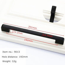 Load image into Gallery viewer, Modern Cabinet Handles Solid Aluminum Alloy Door Knobs And Handles Kitchen Cupboard Pulls Drawer Knobs Furniture Handle Hardware Black Cabinet Cupboard Drawer Door Handle Drawer Dresser Pulls for Furniture Kitchen Cabinet Cupboard Hardware