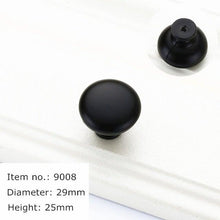 Load image into Gallery viewer, Modern Cabinet Handles Solid Aluminum Alloy Door Knobs And Handles Kitchen Cupboard Pulls Drawer Knobs Furniture Handle Hardware Black Cabinet Cupboard Drawer Door Handle Drawer Dresser Pulls for Furniture Kitchen Cabinet Cupboard Hardware