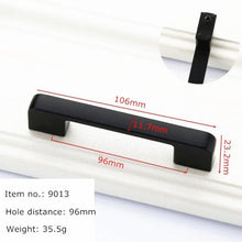 Load image into Gallery viewer, Modern Cabinet Handles Solid Aluminum Alloy Door Knobs And Handles Kitchen Cupboard Pulls Drawer Knobs Furniture Handle Hardware Black Cabinet Cupboard Drawer Door Handle Drawer Dresser Pulls for Furniture Kitchen Cabinet Cupboard Hardware