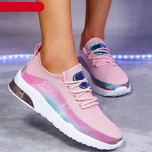 Load image into Gallery viewer, Modern Colorful Cool Sneaker Womens Lace Up Vulcanized Shoes Casual Flat Comfort Walking Running Shoes Light Mesh Tennis Casual Sneakers Fashion Design For Women