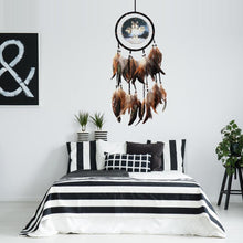 Load image into Gallery viewer, Modern Dream Catcher Wolf Totem Car Hanging Ornaments Pendant Wolf Decor Traditional Feather Wind Chimes Handmade For Bedroom Wall Hanging Home Decorations Crafts