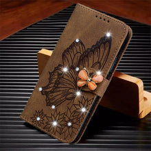 Load image into Gallery viewer, Modern Glitter Leather Flip Wallet Phone Case For iPhone 14 13 12 Pro Max 11 Shiny Green Butterfly Cover Glitter Flip Case Mobile Phone Case PU Leather Magnetic Case