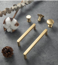 将图片加载到图库查看器,Modern Gold Knob Pure Copper Kitchen Cabinet Handles Cupboard Door Pulls Drawer Knobs Brass Furniture Handle Hardware Drawer Pulls Cupboard Knob For Kitchen Furniture Hardware