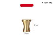将图片加载到图库查看器,Modern Gold Knob Pure Copper Kitchen Cabinet Handles Cupboard Door Pulls Drawer Knobs Brass Furniture Handle Hardware Drawer Pulls Cupboard Knob For Kitchen Furniture Hardware