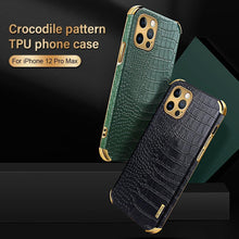 将图片加载到图库查看器,Modern Green Leather Case for iPhone 14 Pro Max Mini 13 11 Pro Max X XR XS Max 13 Mini Cases Luxury PU Leather Covers Luxury Cover Gold Edge for Women Girls Slim Leather Elegant Iphone Protective Cover