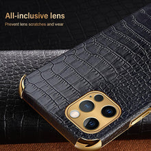 将图片加载到图库查看器,Modern Green Leather Case for iPhone 14 Pro Max Mini 13 11 Pro Max X XR XS Max 13 Mini Cases Luxury PU Leather Covers Luxury Cover Gold Edge for Women Girls Slim Leather Elegant Iphone Protective Cover