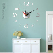 Load image into Gallery viewer, Modern Large 400mm 3D Mirror Surface Wall Clock 3D Wall Sticker Frameless Wall Clock 3D Wall Clock with Mirror Number Stickers for Home Office Decorations Home Office Room Wall Decor Home Decor Wall Clocks