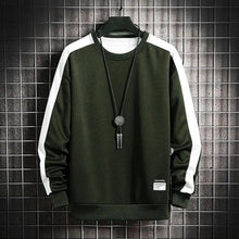 Load image into Gallery viewer, Modern Long Sleeve Sweatshirts Men New Fashion Color Casual Mens Casual O-Neck Patchwork Sweatshirt For Young Men Men Sweatshirt Streetwear Loose Solid Patchwork Pullover Sweatshirt