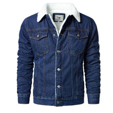 Load image into Gallery viewer, Modern Men Light Blue Jackets Luxury Slim Casual Coats New Male Quality Cotton Thick Winter Jackets Warm Comfortable Jacket Elegant Warm Winter Coats