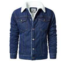 Load image into Gallery viewer, Modern Men Light Blue Jackets Luxury Slim Casual Coats New Male Quality Cotton Thick Winter Jackets Warm Comfortable Jacket Elegant Warm Winter Coats