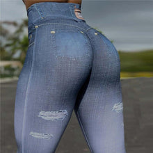 将图片加载到图库查看器,Modern Ripped Jeans Women Pants Push Up Running Sports Leggings Elegant Pants Ripped Stretch Fitted Lifting Pants Slim Pants Female Comfortable Casual Trousers For Fitness