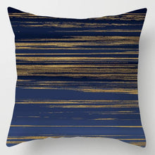 Load image into Gallery viewer, Modern Simple Blue Geometric Pillow Cover Home Sofa Decorative Blue Sea Texture Cotton Linen Cushion Home Decorative Pillow Case 45x45cm