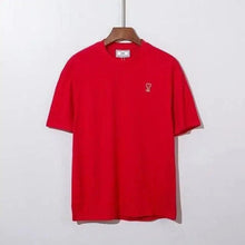 将图片加载到图库查看器,Modern Summer New Hearts A Love Embroidered Simple Design Masculine Fashion Short Sleeve T-Shirt Men's T-Shirt Men's Short Sleeve Tees Cotton T-Shirts for Men