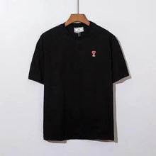 将图片加载到图库查看器,Modern Summer New Hearts A Love Embroidered Simple Design Masculine Fashion Short Sleeve T-Shirt Men's T-Shirt Men's Short Sleeve Tees Cotton T-Shirts for Men