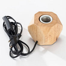 将图片加载到图库查看器,Modern table lamp E27 Wooden desk lamp Diamond bedside lamp for home/bedroom/living room decor EU-Plug Wooden Base Decorative Table Lamp Cute Study Lamps for Bedroom Décor