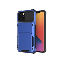Load image into Gallery viewer, Modern Wallet Phone Case For iPhone 14 Plus 13 Pro 11 12 Pro Max XR X XS Max Card Holder Cover Wallet Case Armor Shockproof Case Heavy Duty Hard Back Soft Protective Phone Case For 4 Cards