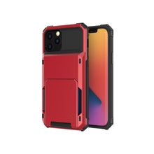 Load image into Gallery viewer, Modern Wallet Phone Case For iPhone 14 Plus 13 Pro 11 12 Pro Max XR X XS Max Card Holder Cover Wallet Case Armor Shockproof Case Heavy Duty Hard Back Soft Protective Phone Case For 4 Cards