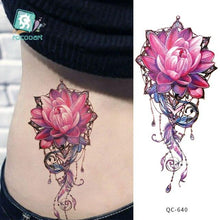 Load image into Gallery viewer, Modern Waterproof Red Flowers Tattoo Multi-Colored Stickers Back Waist Temporary Tattoo Luxury Style