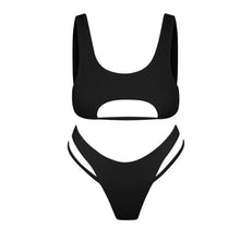 Load image into Gallery viewer, Modern White Bikini Hollow Out Swimsuit Female High Cut Swimwear Solid Fashion Bathing Suit Beach Wear Women's Front Cutout Bikini Sets Two Piece Summer Party Bathing Suits
