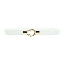 将图片加载到图库查看器,Modern Wide Fabric Strap Silver Metal Buckle Belts For Women Trendy Fashion Stretchable Classic Belts