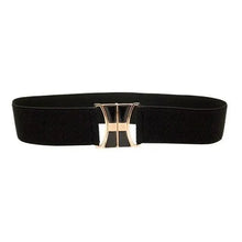 将图片加载到图库查看器,Modern Wide Fabric Strap Silver Metal Buckle Belts For Women Trendy Fashion Stretchable Classic Belts