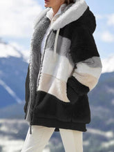 Load image into Gallery viewer, Modern Women Casual Jacket Coats Hip Hop New Autumn Winter Loose Multicolor Hooded Jacket For Women Winter Fleece Jacket Hooded Solid Color Coats With Pockets Comfortable Jacket