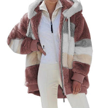 Load image into Gallery viewer, Modern Women Casual Jacket Coats Hip Hop New Autumn Winter Loose Multicolor Hooded Jacket For Women Winter Fleece Jacket Hooded Solid Color Coats With Pockets Comfortable Jacket
