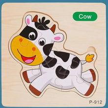 Load image into Gallery viewer, Montessori Games Baby Animals/traffic Kid's Cognition Puzzles Toys Wooden Cartoon Cognition Puzzle Toys Matching Education Game