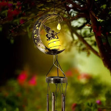 Load image into Gallery viewer, Moon Fairy Solar Wind Chimes Outdoor
