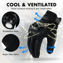 Load image into Gallery viewer, Motorcycle Breathable Glove Strong PVC Touch Screen Full Finger Motorbike Racing Riding Bicycle Summer Gloves