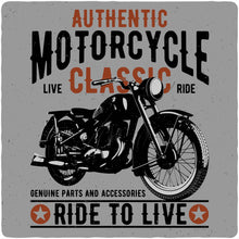 将图片加载到图库查看器,Motorcycle Classic Men's Bamboo Viscose/Organic Cotton Short Sleeve Graphic T-Shirt