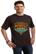 将图片加载到图库查看器,Motorcycle Garage Men's Bamboo Viscose/Organic Cotton Short Sleeve Graphic T-Shirt