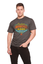 将图片加载到图库查看器,Motorcycle Garage Men's Bamboo Viscose/Organic Cotton Short Sleeve Graphic T-Shirt