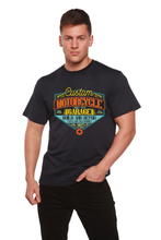将图片加载到图库查看器,Motorcycle Garage Men's Bamboo Viscose/Organic Cotton Short Sleeve Graphic T-Shirt