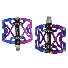 Load image into Gallery viewer, Mountain Bicycle Pedals Cycling Ultralight Aluminum Alloy 3 Bearings Pedals Bike Pedals Flat Bike Pedal Ultra-Light Aluminum Alloy Sealed Bearing With Cleats Pedal Suitable For Mountain Bike Bicycle