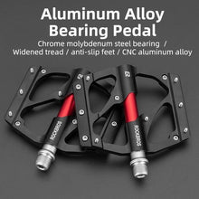 Load image into Gallery viewer, Mountain Bike Bicycle Pedals Cycling Ultralight Aluminum Alloy 4 Bearings Pedals Bike Pedals Flat Advanced 4 Bearings Mountain Bike Pedals Platform Bicycle Flat Alloy Pedals