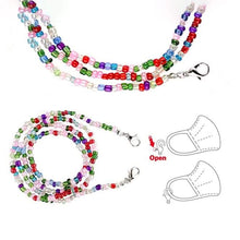 Load image into Gallery viewer, Multi-Color Face Mask Holder Beads Chain