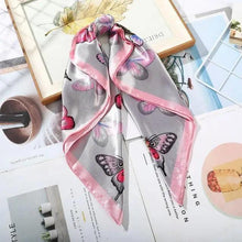 Load image into Gallery viewer, Multi-Functional Square Silk Scarf 60*60cm Headband Hairbands Hair Hoop Accessories For Women,Girl,Lady Head Neck Satin Scarf Handkerchief