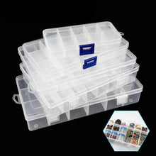 Load image into Gallery viewer, Multi Grids Plastic Box Adjustable Compartment Jewelry Organizer Box Eco-Friendly PP Transparent Jewelry Box Simple Design Plastic Portable Compartments Jewelry Organiser For Women