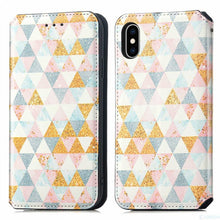 Load image into Gallery viewer, Multicolored Phone Case For iPhone 13 12 11 Pro Mini Cover Wallet Card Slot Flip Magnetic Leather PU Leather Flip Wallet Cover with Card Slots Case Cover