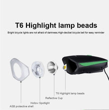 将图片加载到图库查看器,Multifunction Bicycle Light Ultra Bright With Electric 130dB Horn Bicycle Bell Bike Light Rainproof LED Bike Tail Light 2 Pack Bright Bicycle Rear Cycling Safety Flashlight Light Mode Options High Intensity Led Rear Light Fits On Any Bike