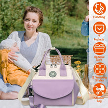 将图片加载到图库查看器,Multifunctional Diaper Changing Bag with 2 Insulated Pockets Commute Bag