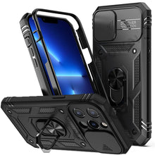 Load image into Gallery viewer, Multifunctional Heavy Duty Front and Back Full Body Shockproof Bumper Protection Cover Case For iPhone 13 12 11 Pro Max X Max 8 Plus Case Heavy Duty with Camera Rotate Kickstand Sturdy Shockproof Cover