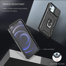 Load image into Gallery viewer, Multifunctional Heavy Duty Front and Back Full Body Shockproof Bumper Protection Cover Case For iPhone 13 12 11 Pro Max X Max 8 Plus Case Heavy Duty with Camera Rotate Kickstand Sturdy Shockproof Cover