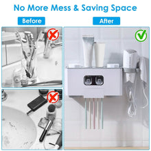 将图片加载到图库查看器,Multifunctional Wall Mount Toothbrush Organizer