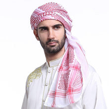 Load image into Gallery viewer, Muslim Hijab Man Multifunction Tactical Head Scarf Arabic Keffiyeh Wrap Bandana Military Plaid Shawl Shemagh Windproof Warmer Military Scarf Muslim Hijab Unisex Scarves Tassel Desert Arab Keffiyeh Shawl Scarf Military Shemagh