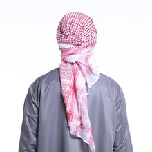 Load image into Gallery viewer, Muslim Hijab Man Multifunction Tactical Head Scarf Arabic Keffiyeh Wrap Bandana Military Plaid Shawl Shemagh Windproof Warmer Military Scarf Muslim Hijab Unisex Scarves Tassel Desert Arab Keffiyeh Shawl Scarf Military Shemagh