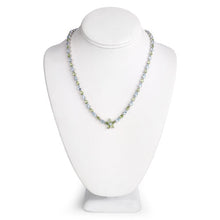 将图片加载到图库查看器,29.48 Carat Genuine Blue Topaz and Peridot .925 Sterling Silver Necklace