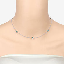 Load image into Gallery viewer, 1.89 Carat Genuine Emerald .925 Sterling Silver Necklace